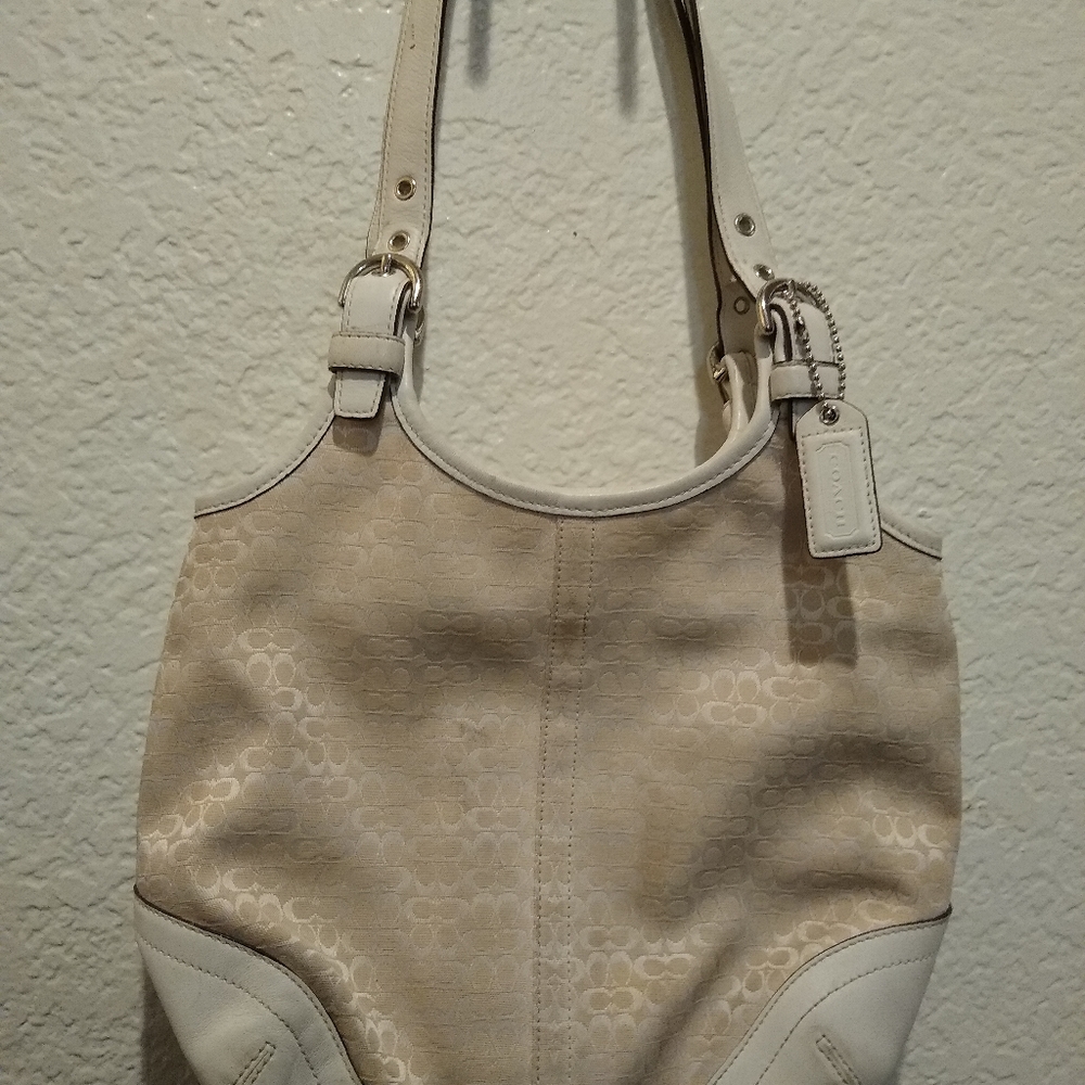 Coach mini Signature Slim Hobo, Caream M3K-7025